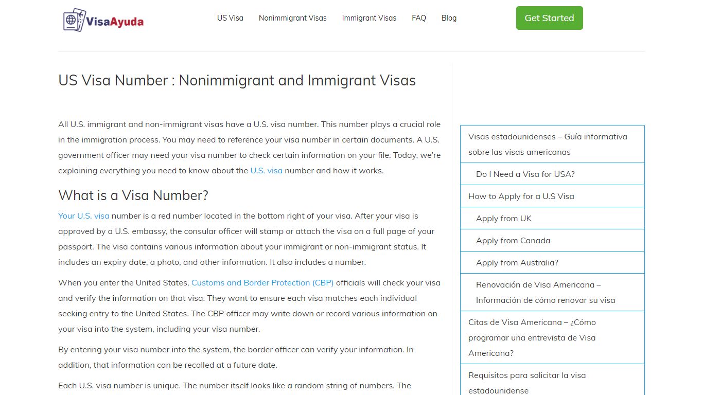 US Visa Number : Nonimmigrant and Immigrant Visas